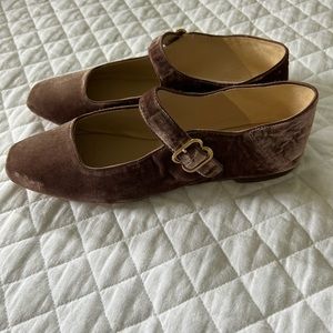 Sam Edelman Michaela Mary Jane Flats BRAND NEW never worn Mauve Velvet